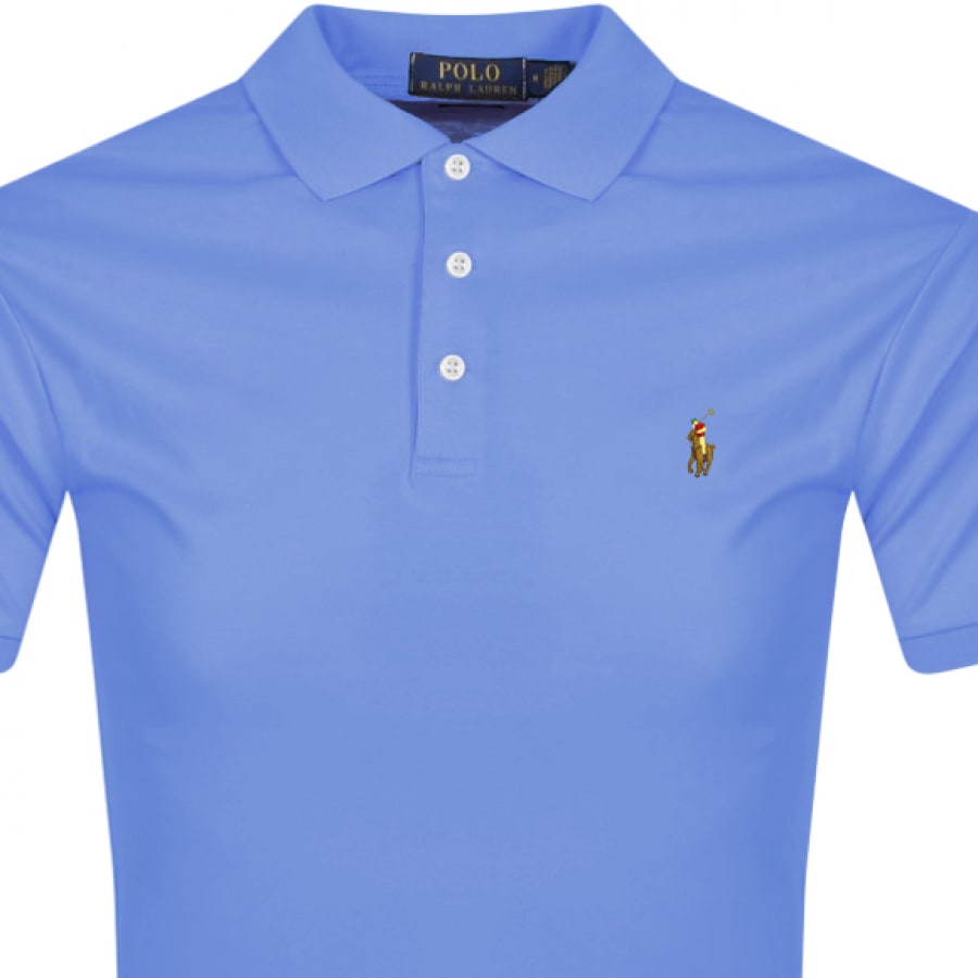 Alternative Image for ProductRalph Lauren Slim Fit Polo T Shirt Blue2